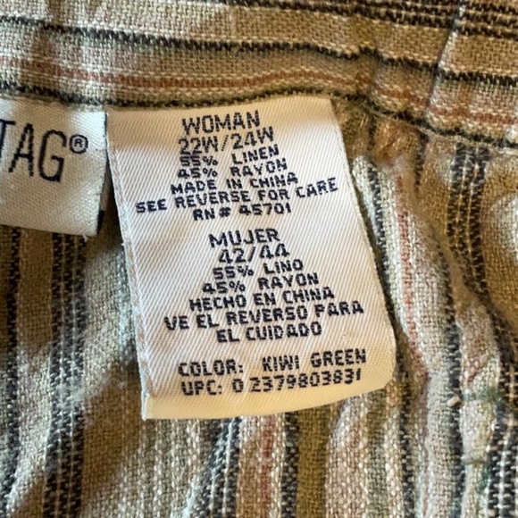 White Stag Striped Capris - Gray and White - Picture 4 of 5